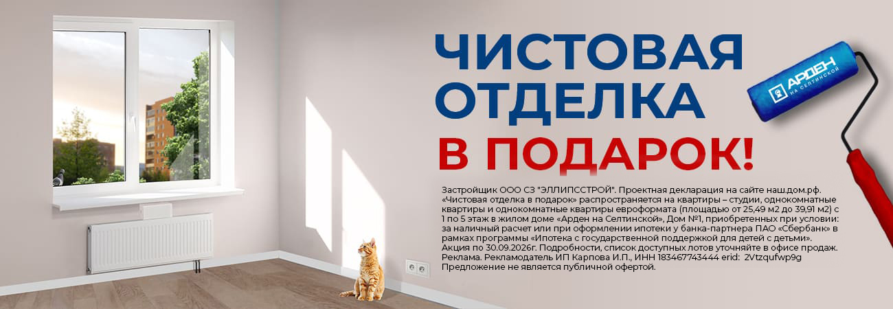 Чистовая отдела в подарок